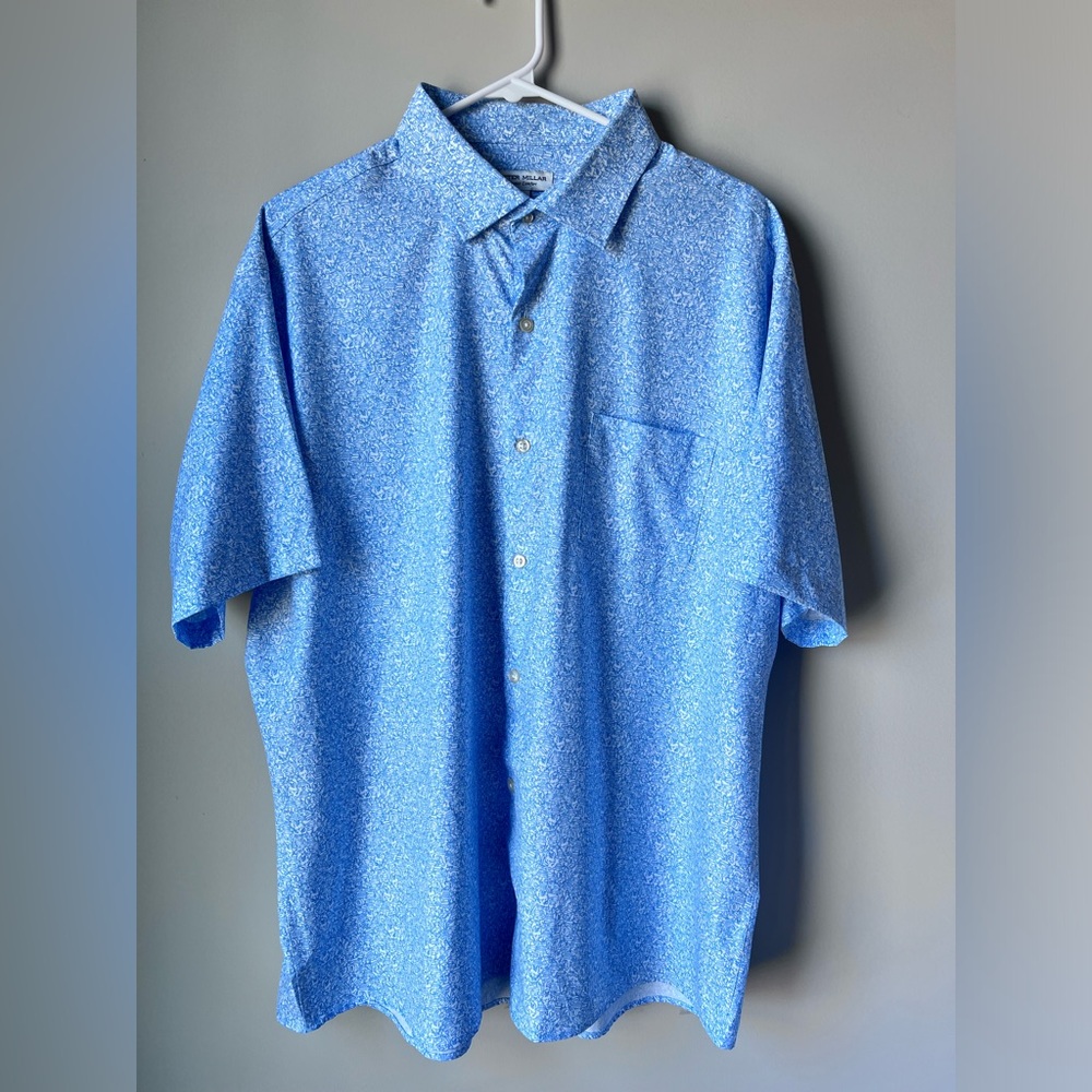 Peter Millar Short Sleeve Button Up (Summer Comfort) *XL*
